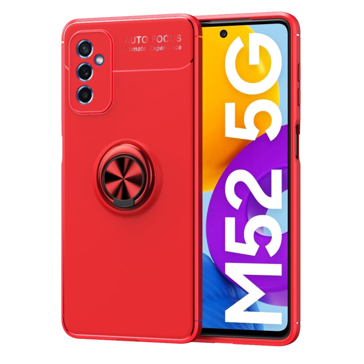 For Samsung Galaxy M52 5G Metal Ring Holder 360 Degree Rotating TPU Phone Case