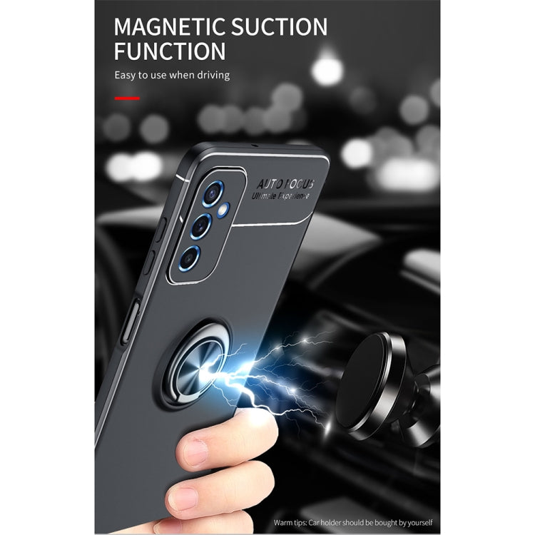 For Samsung Galaxy M52 5G Metal Ring Holder 360 Degree Rotating TPU Phone Case