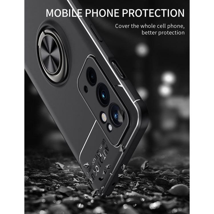 For OnePlus 9RT 5G Metal Ring Holder 360 Degree Rotating TPU Phone Case