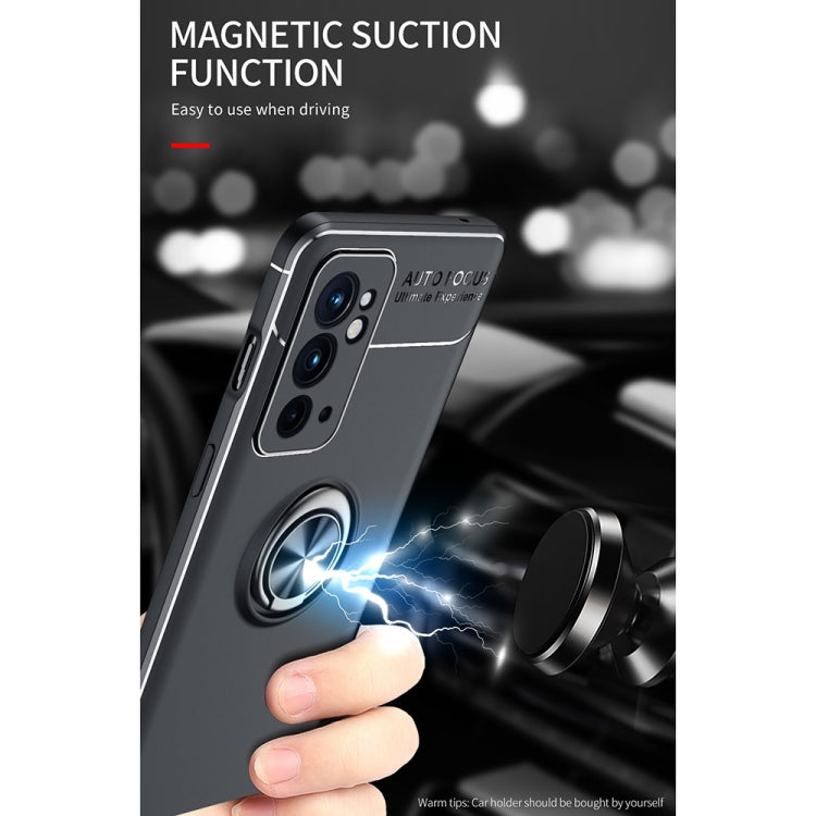 For OnePlus 9RT 5G Metal Ring Holder 360 Degree Rotating TPU Phone Case