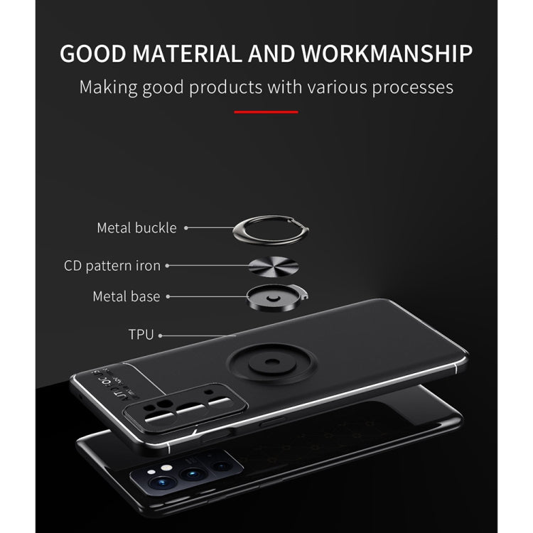 For OnePlus 9RT 5G Metal Ring Holder 360 Degree Rotating TPU Phone Case