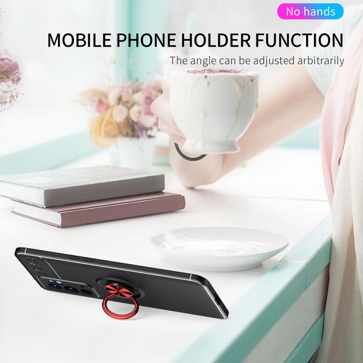 For OnePlus 9RT 5G Metal Ring Holder 360 Degree Rotating TPU Phone Case