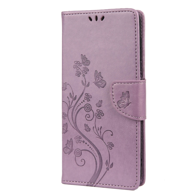 For Samsung Galaxy A13 5G Butterfly Flower Pattern Horizontal Flip Leather Phone Case with Card Slot & Holder