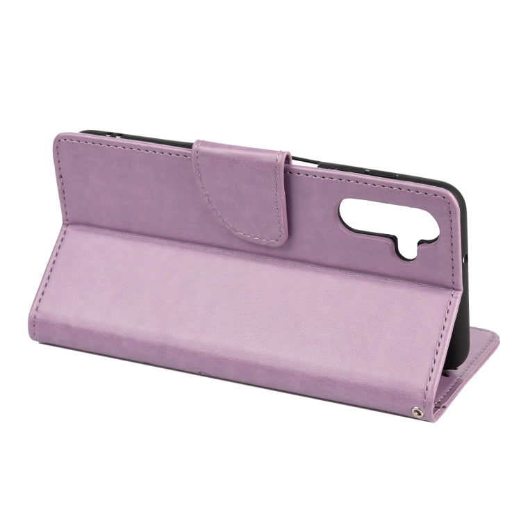 For Samsung Galaxy A13 5G Butterfly Flower Pattern Horizontal Flip Leather Phone Case with Card Slot & Holder