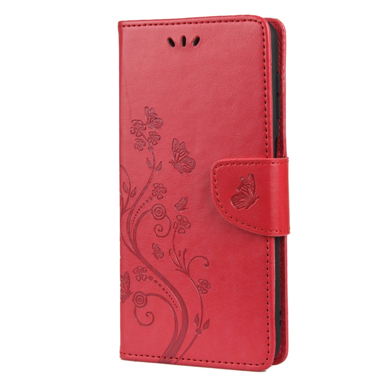 For Samsung Galaxy A13 5G Butterfly Flower Pattern Horizontal Flip Leather Phone Case with Card Slot & Holder