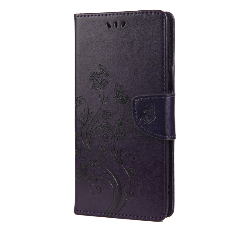 For Samsung Galaxy A13 5G Butterfly Flower Pattern Horizontal Flip Leather Phone Case with Card Slot & Holder