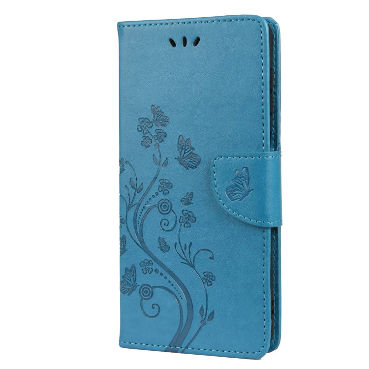 For Samsung Galaxy A13 5G Butterfly Flower Pattern Horizontal Flip Leather Phone Case with Card Slot & Holder