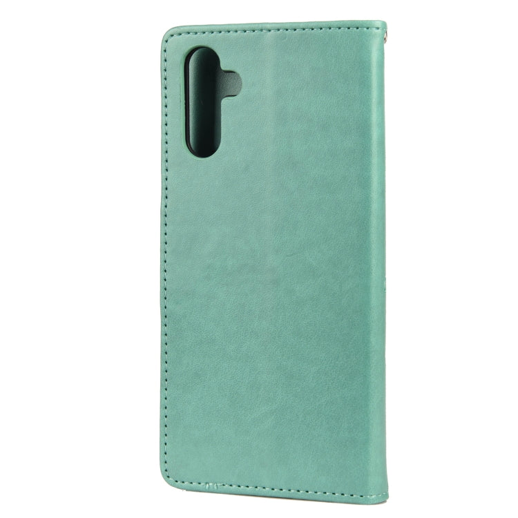 For Samsung Galaxy A13 5G Butterfly Flower Pattern Horizontal Flip Leather Phone Case with Card Slot & Holder