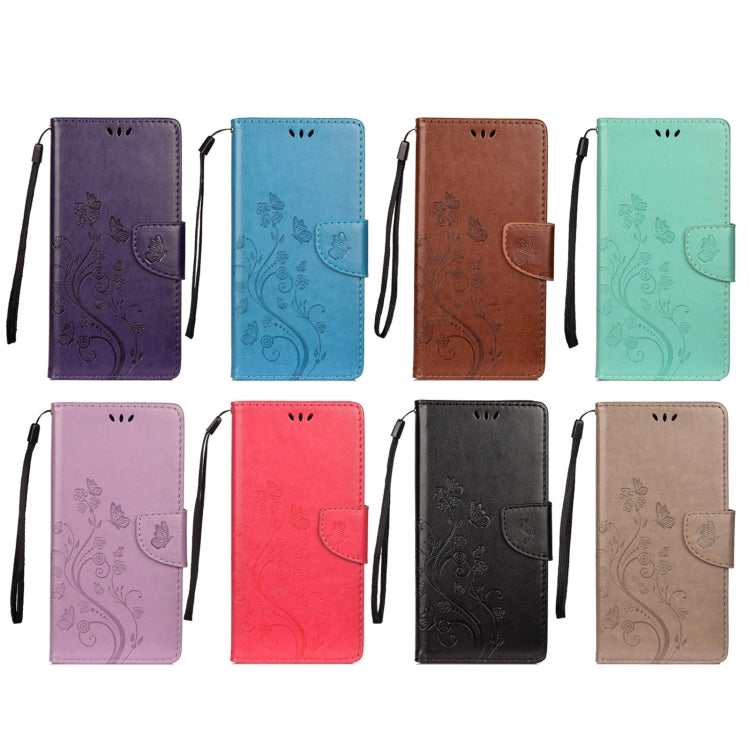 For Samsung Galaxy A13 5G Butterfly Flower Pattern Horizontal Flip Leather Phone Case with Card Slot & Holder