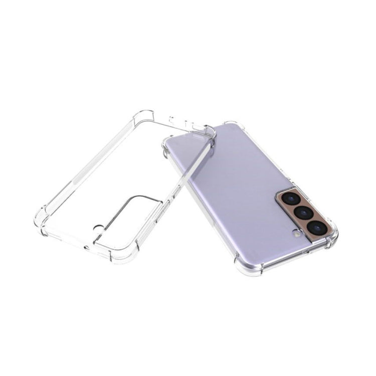 For Samsung Galaxy S22 5G Shockproof Non-slip Waterproof Thickening TPU Protective Case (Transparent)