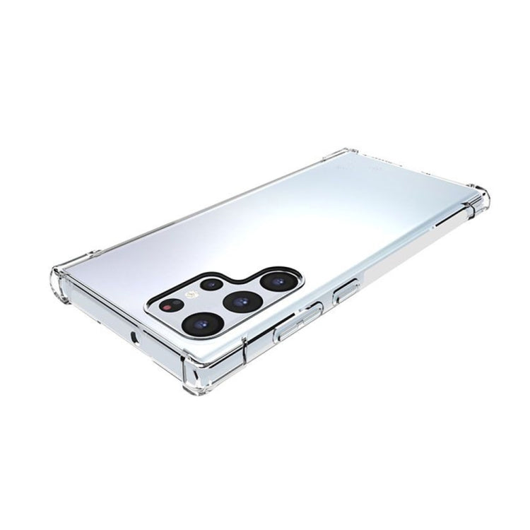 For Samsung Galaxy S22 Ultra 5G Shockproof Non-slip Waterproof Thickening TPU Protective Case (Transparent)