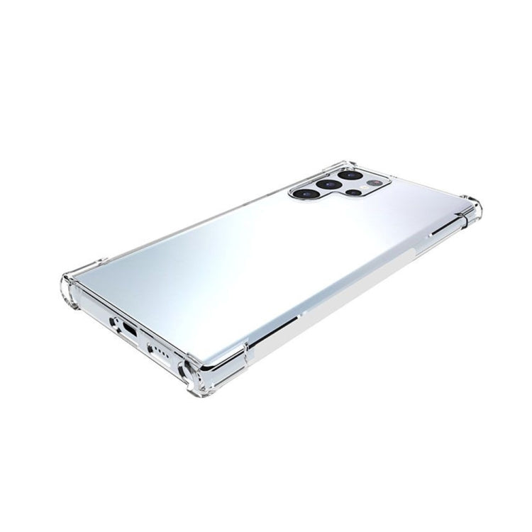 For Samsung Galaxy S22 Ultra 5G Shockproof Non-slip Waterproof Thickening TPU Protective Case (Transparent)