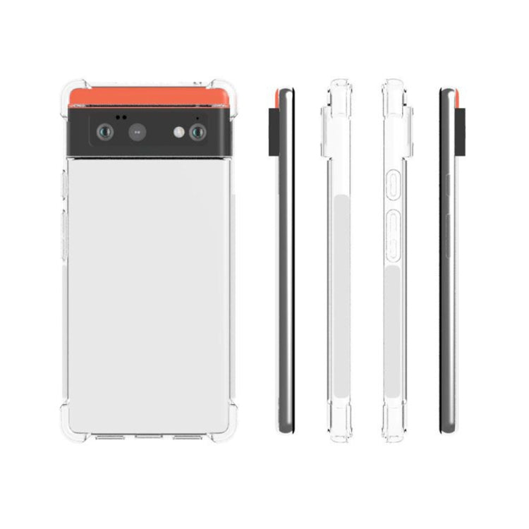 For Google Pixel 6 Shockproof Non-slip Waterproof Thickening TPU Protective Case (Transparent)