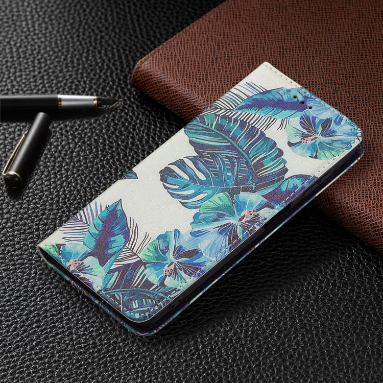 For Samsung Galaxy A22 4G Colored Drawing Pattern Invisible Magnetic Horizontal Flip Leather Phone Case with Holder & Card Slots & Wallet