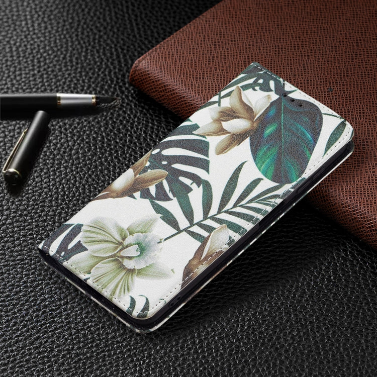 For Samsung Galaxy A22 4G Colored Drawing Pattern Invisible Magnetic Horizontal Flip Leather Phone Case with Holder & Card Slots & Wallet