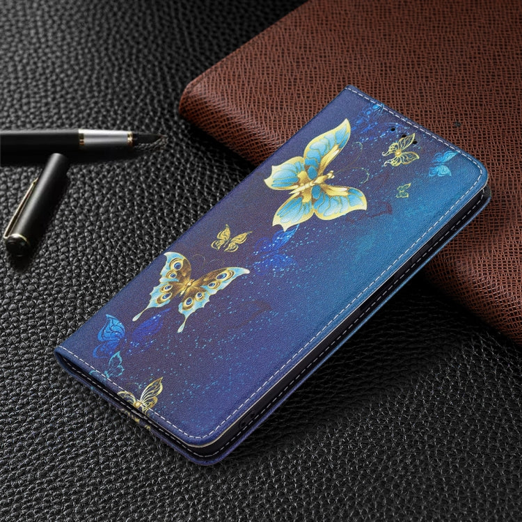 For Samsung Galaxy A22 4G Colored Drawing Pattern Invisible Magnetic Horizontal Flip Leather Phone Case with Holder & Card Slots & Wallet