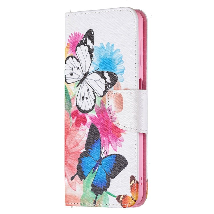 For Samsung Galaxy A22 4G Colored Drawing Pattern Horizontal Flip Leather Phone Case with Holder & Card Slots & Wallet