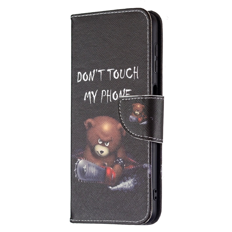 For Samsung Galaxy A22 4G Colored Drawing Pattern Horizontal Flip Leather Phone Case with Holder & Card Slots & Wallet