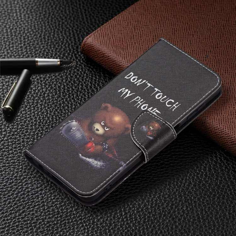 For Samsung Galaxy A22 4G Colored Drawing Pattern Horizontal Flip Leather Phone Case with Holder & Card Slots & Wallet