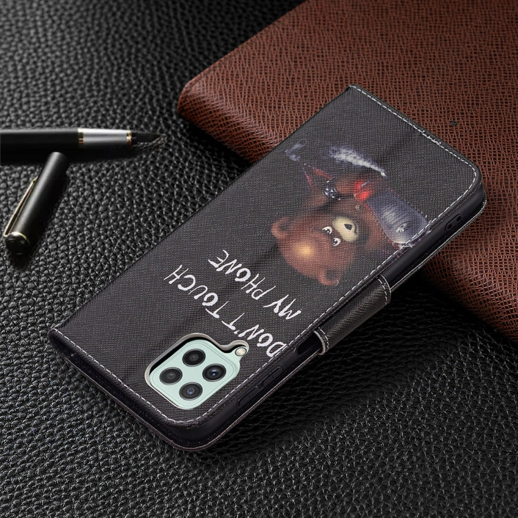 For Samsung Galaxy A22 4G Colored Drawing Pattern Horizontal Flip Leather Phone Case with Holder & Card Slots & Wallet