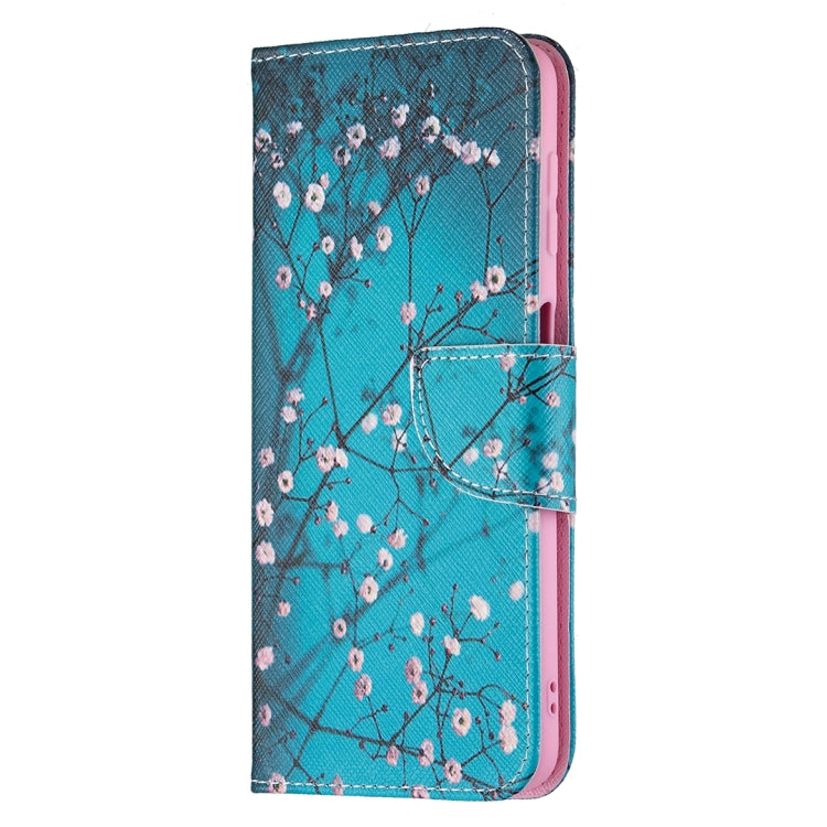 For Samsung Galaxy A22 4G Colored Drawing Pattern Horizontal Flip Leather Phone Case with Holder & Card Slots & Wallet
