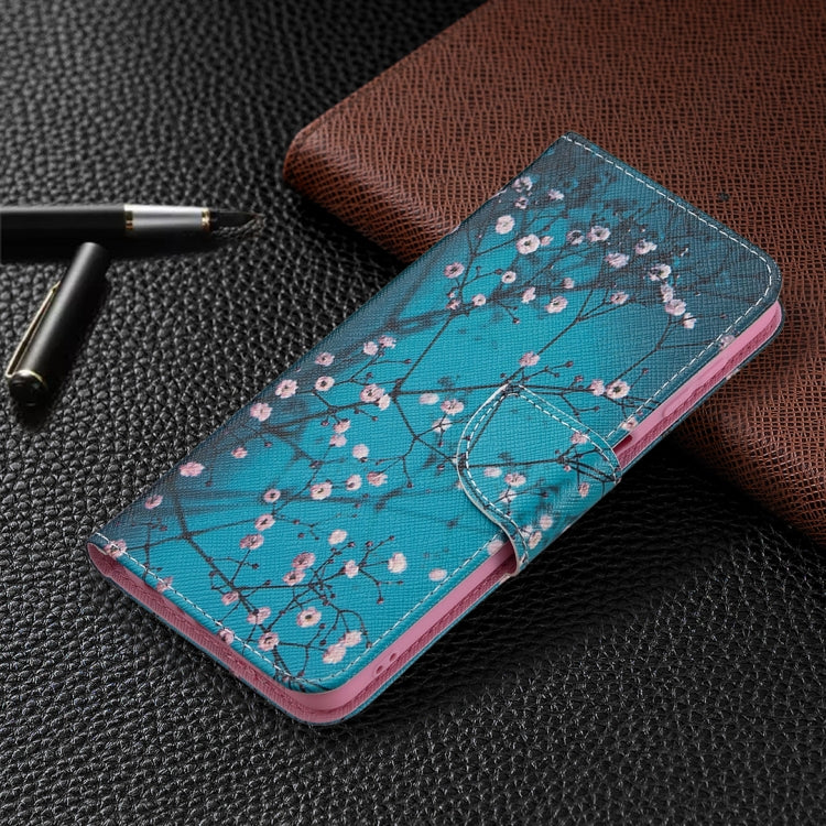 For Samsung Galaxy A22 4G Colored Drawing Pattern Horizontal Flip Leather Phone Case with Holder & Card Slots & Wallet