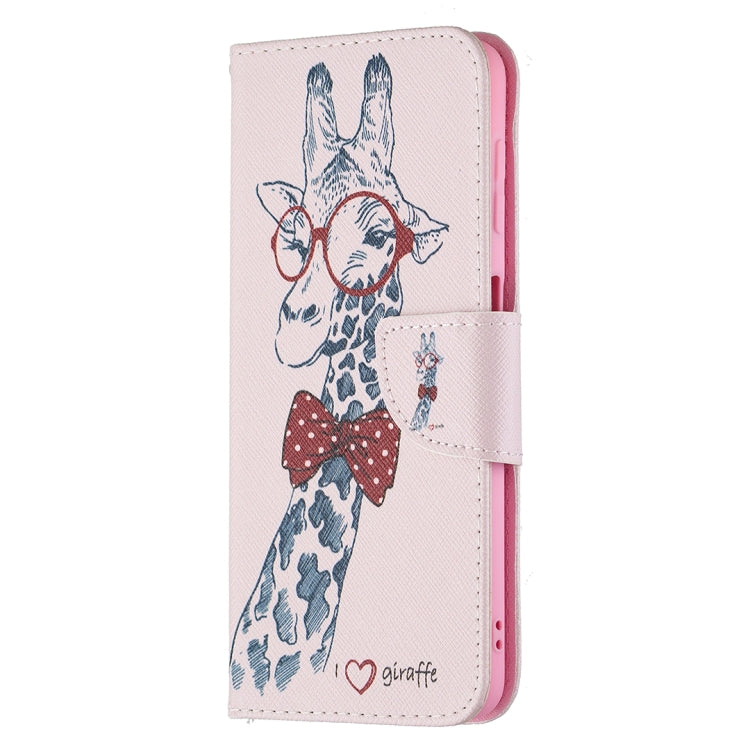 For Samsung Galaxy A22 4G Colored Drawing Pattern Horizontal Flip Leather Phone Case with Holder & Card Slots & Wallet
