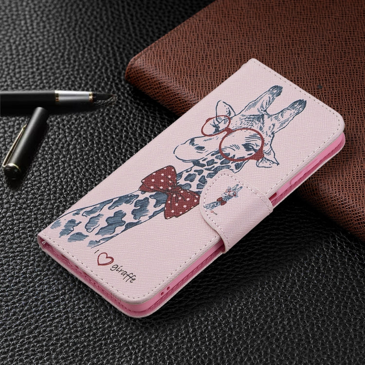For Samsung Galaxy A22 4G Colored Drawing Pattern Horizontal Flip Leather Phone Case with Holder & Card Slots & Wallet