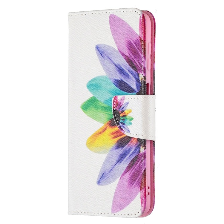For Samsung Galaxy A22 4G Colored Drawing Pattern Horizontal Flip Leather Phone Case with Holder & Card Slots & Wallet
