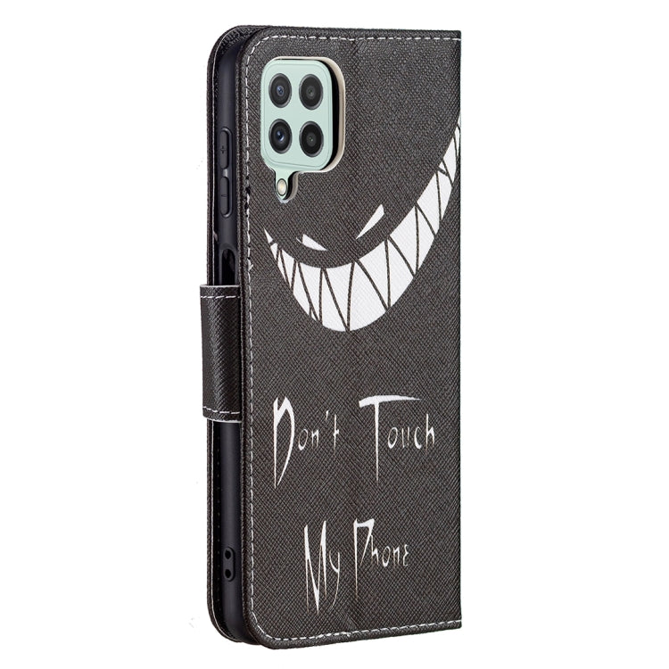 For Samsung Galaxy A22 4G Colored Drawing Pattern Horizontal Flip Leather Phone Case with Holder & Card Slots & Wallet