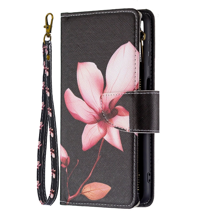 For Samsung Galaxy A22 4G Colored Drawing Pattern Zipper Horizontal Flip Leather Phone Case with Holder & Card Slots & Wallet