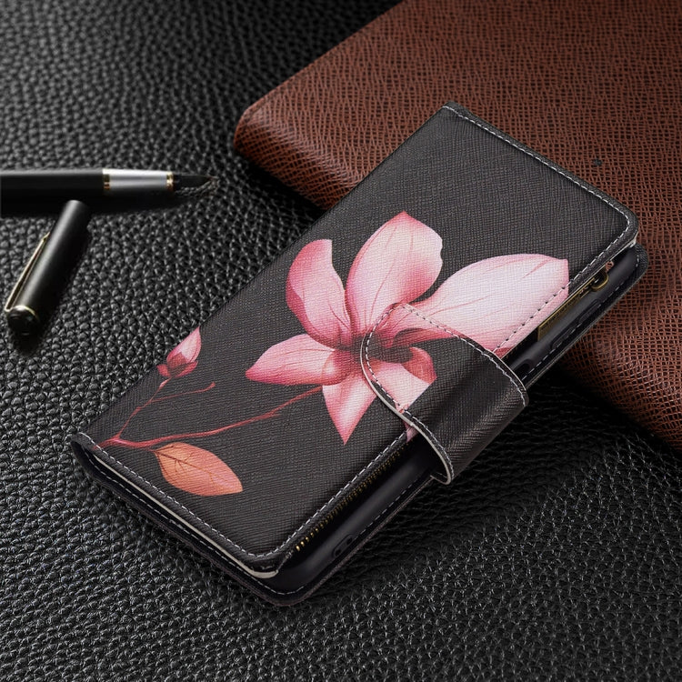 For Samsung Galaxy A22 4G Colored Drawing Pattern Zipper Horizontal Flip Leather Phone Case with Holder & Card Slots & Wallet