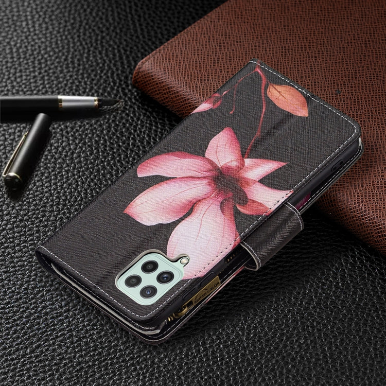For Samsung Galaxy A22 4G Colored Drawing Pattern Zipper Horizontal Flip Leather Phone Case with Holder & Card Slots & Wallet