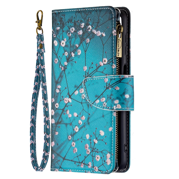 For Samsung Galaxy A22 4G Colored Drawing Pattern Zipper Horizontal Flip Leather Phone Case with Holder & Card Slots & Wallet