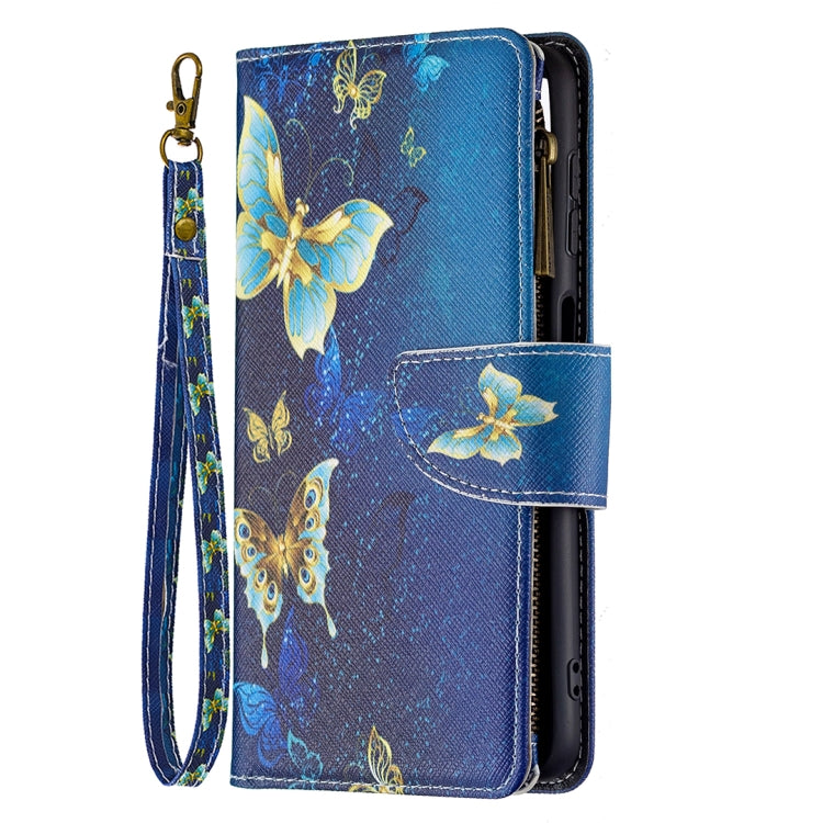 For Samsung Galaxy A22 4G Colored Drawing Pattern Zipper Horizontal Flip Leather Phone Case with Holder & Card Slots & Wallet