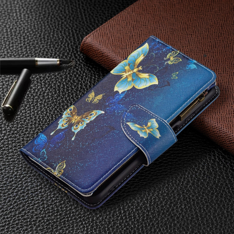 For Samsung Galaxy A22 4G Colored Drawing Pattern Zipper Horizontal Flip Leather Phone Case with Holder & Card Slots & Wallet