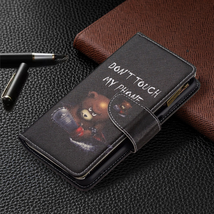For Samsung Galaxy A22 4G Colored Drawing Pattern Zipper Horizontal Flip Leather Phone Case with Holder & Card Slots & Wallet