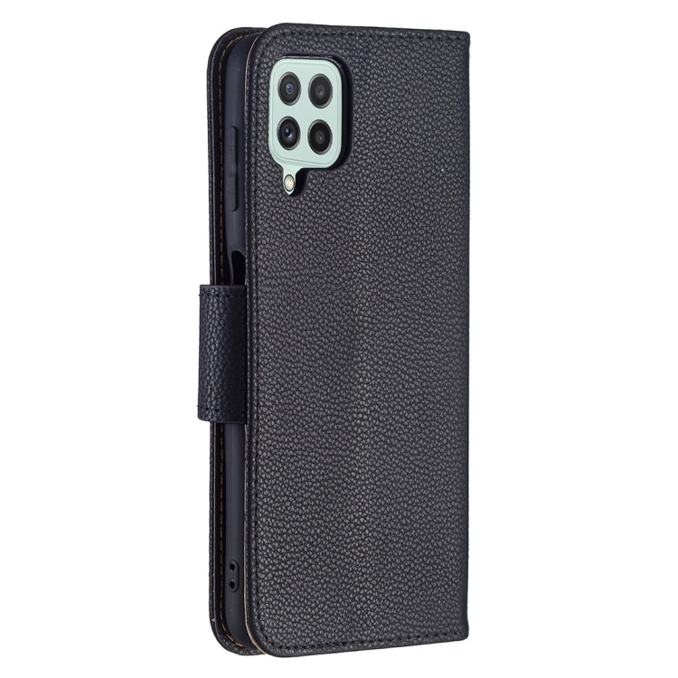 For Samsung Galaxy A22 4G Litchi Texture Pure Color Horizontal Flip Leather Phone Case with Holder & Card Slots & Wallet & Lanyard