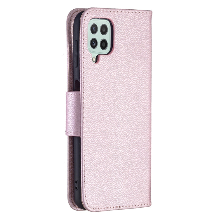 For Samsung Galaxy A22 4G Litchi Texture Pure Color Horizontal Flip Leather Phone Case with Holder & Card Slots & Wallet & Lanyard