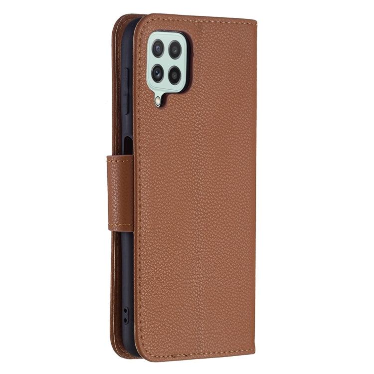 For Samsung Galaxy A22 4G Litchi Texture Pure Color Horizontal Flip Leather Phone Case with Holder & Card Slots & Wallet & Lanyard