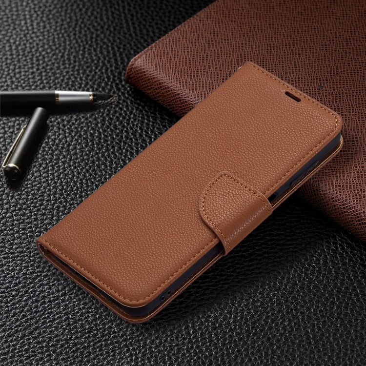 For Samsung Galaxy A22 4G Litchi Texture Pure Color Horizontal Flip Leather Phone Case with Holder & Card Slots & Wallet & Lanyard