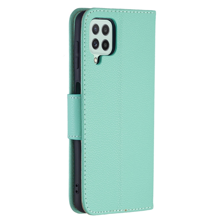 For Samsung Galaxy A22 4G Litchi Texture Pure Color Horizontal Flip Leather Phone Case with Holder & Card Slots & Wallet & Lanyard