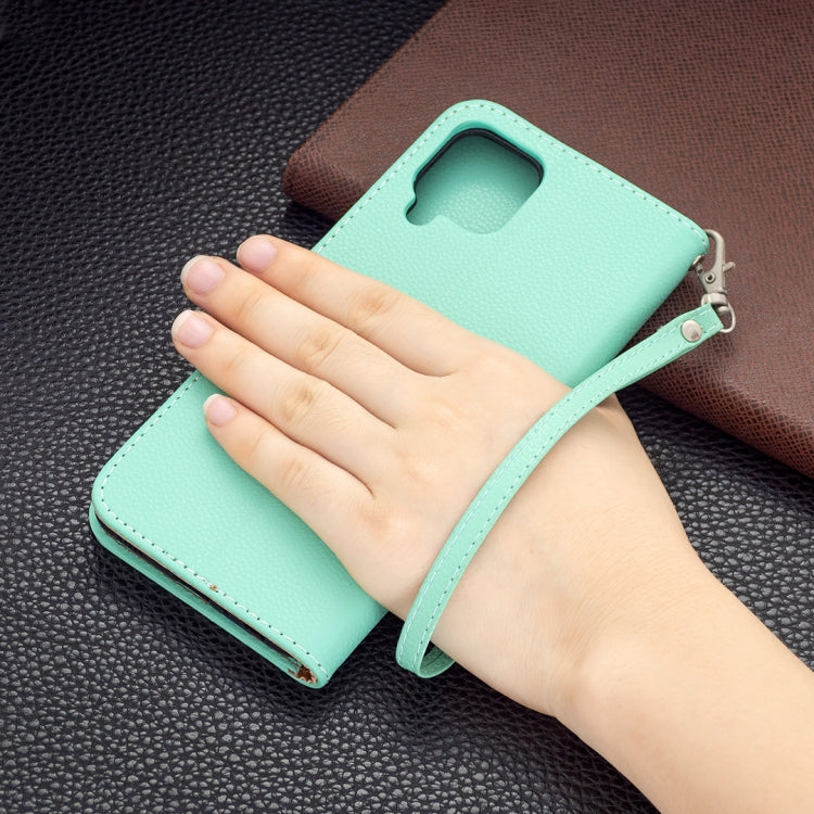 For Samsung Galaxy A22 4G Litchi Texture Pure Color Horizontal Flip Leather Phone Case with Holder & Card Slots & Wallet & Lanyard