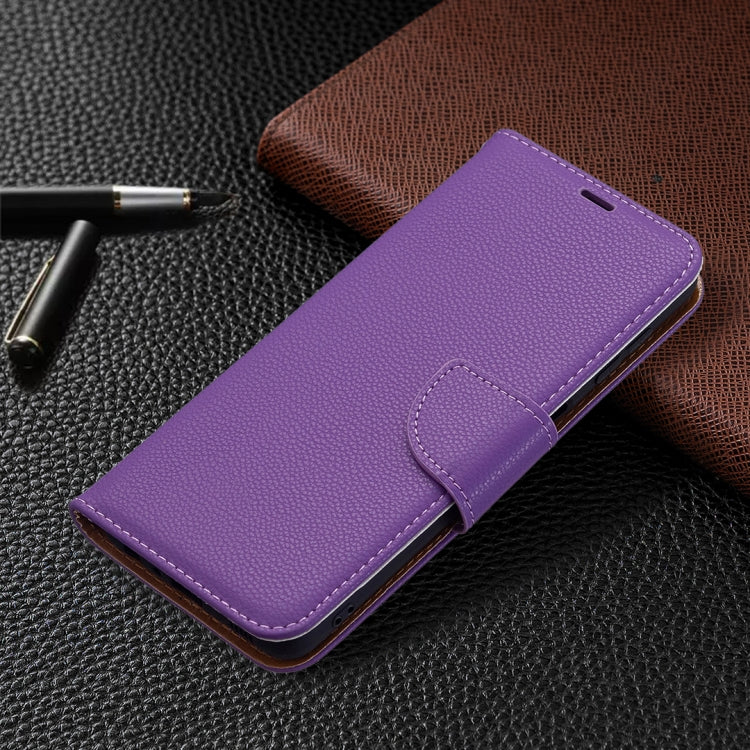 For Samsung Galaxy A22 4G Litchi Texture Pure Color Horizontal Flip Leather Phone Case with Holder & Card Slots & Wallet & Lanyard