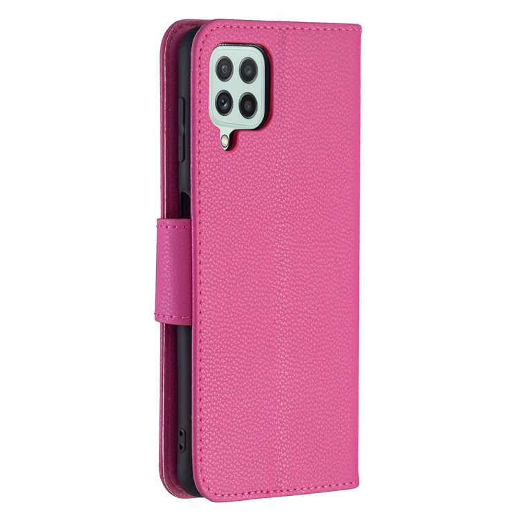 For Samsung Galaxy A22 4G Litchi Texture Pure Color Horizontal Flip Leather Phone Case with Holder & Card Slots & Wallet & Lanyard