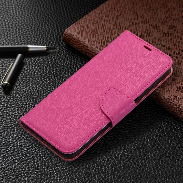 For Samsung Galaxy A22 4G Litchi Texture Pure Color Horizontal Flip Leather Phone Case with Holder & Card Slots & Wallet & Lanyard