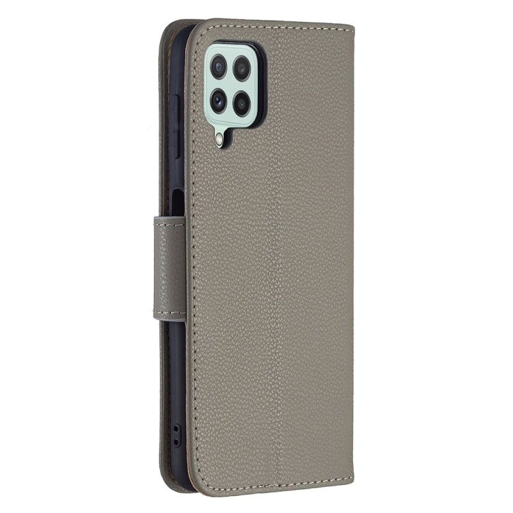 For Samsung Galaxy A22 4G Litchi Texture Pure Color Horizontal Flip Leather Phone Case with Holder & Card Slots & Wallet & Lanyard