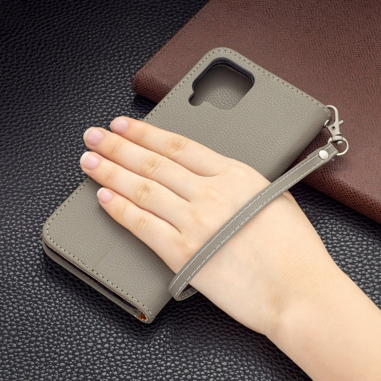 For Samsung Galaxy A22 4G Litchi Texture Pure Color Horizontal Flip Leather Phone Case with Holder & Card Slots & Wallet & Lanyard