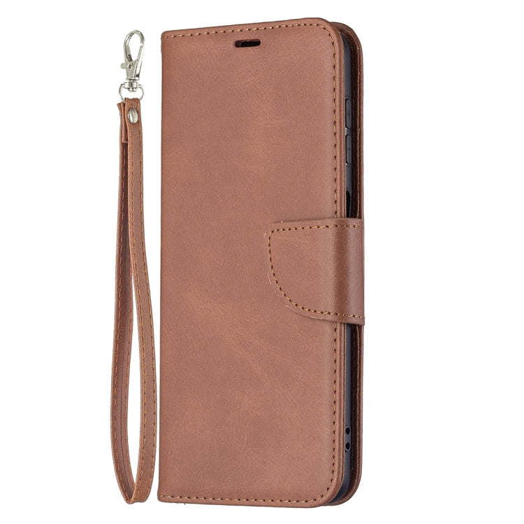 For Samsung Galaxy A22 4G Retro Lambskin Texture Pure Color Horizontal Flip Leather Phone Case with Holder & Card Slots & Wallet & Lanyard