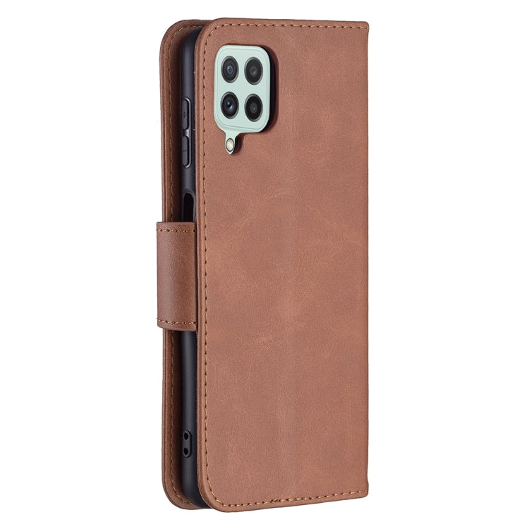 For Samsung Galaxy A22 4G Retro Lambskin Texture Pure Color Horizontal Flip Leather Phone Case with Holder & Card Slots & Wallet & Lanyard